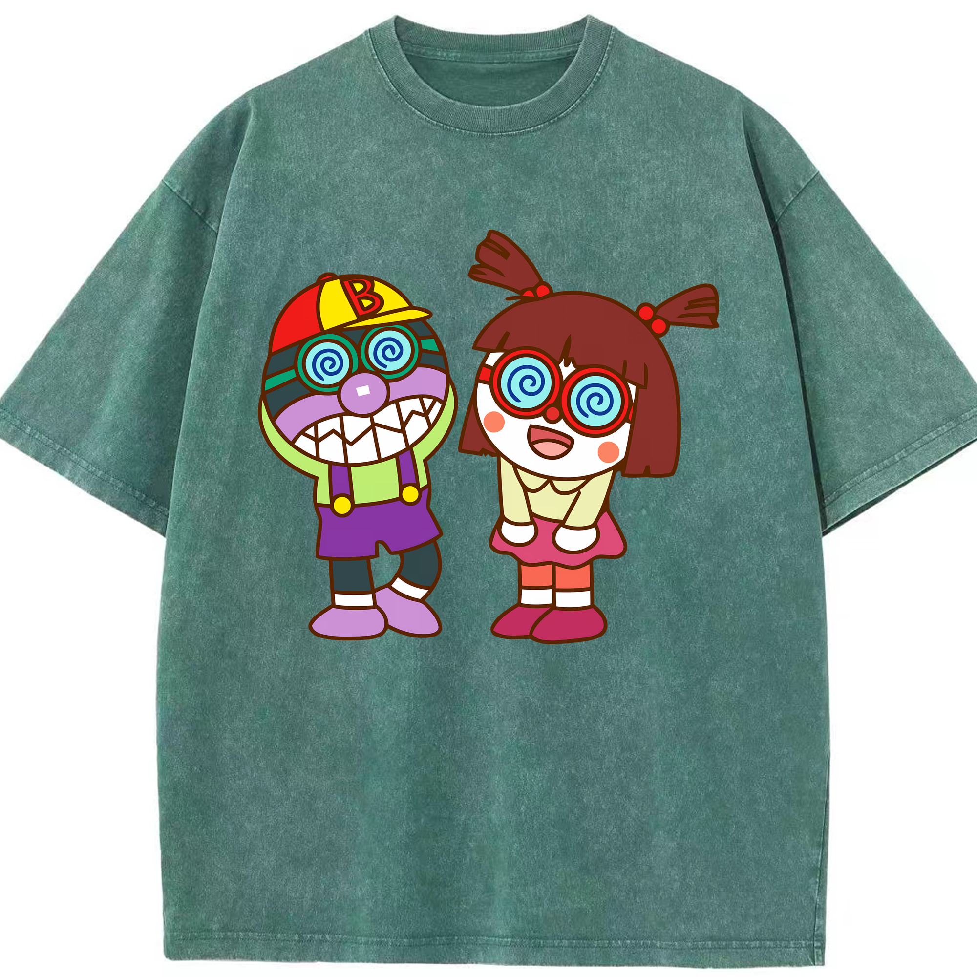 （画像用） アンパンマン Anpanman 綿100% ヴィンテージ風 半袖Tシャツ（フロントプリント）